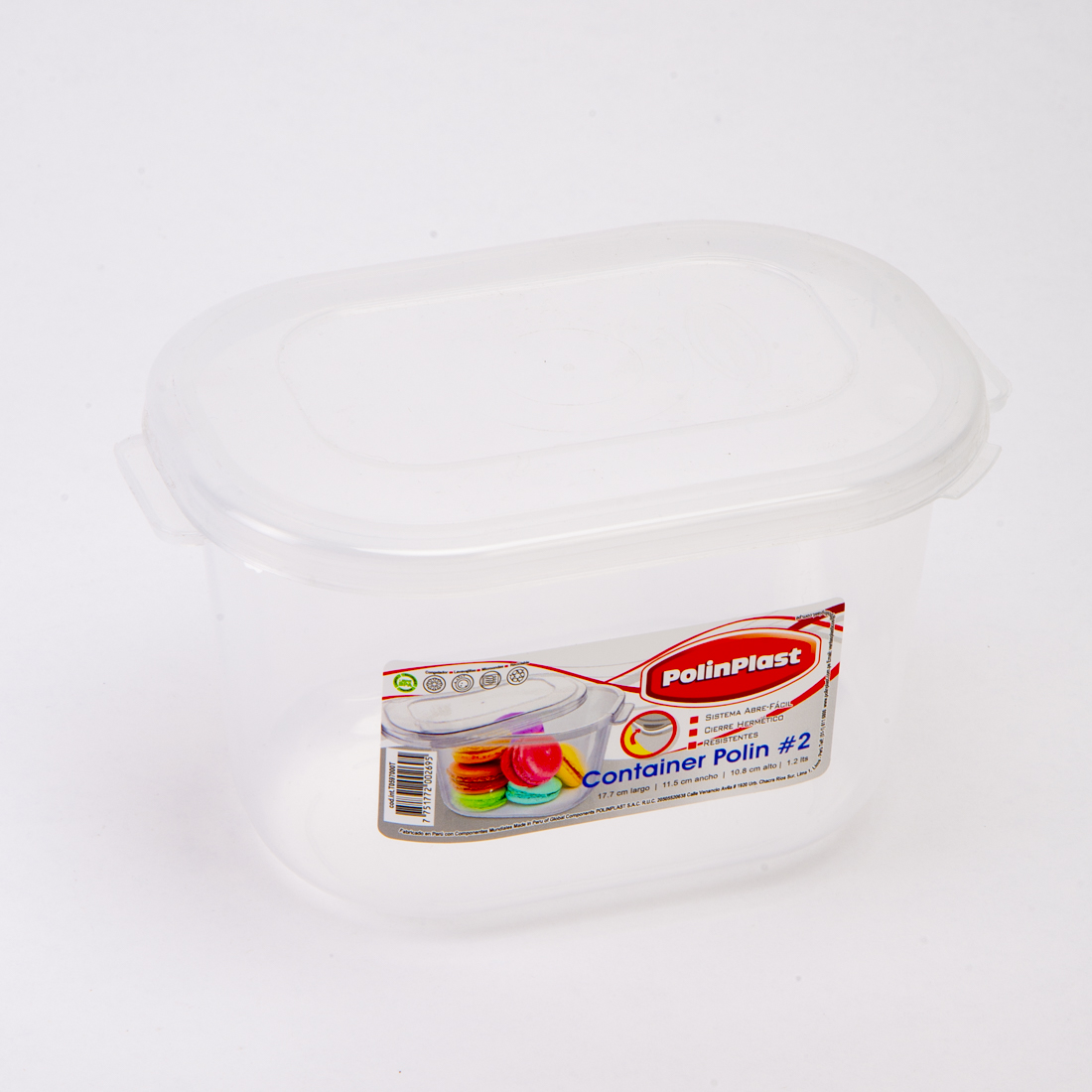 Recipiente plástico 1.2l