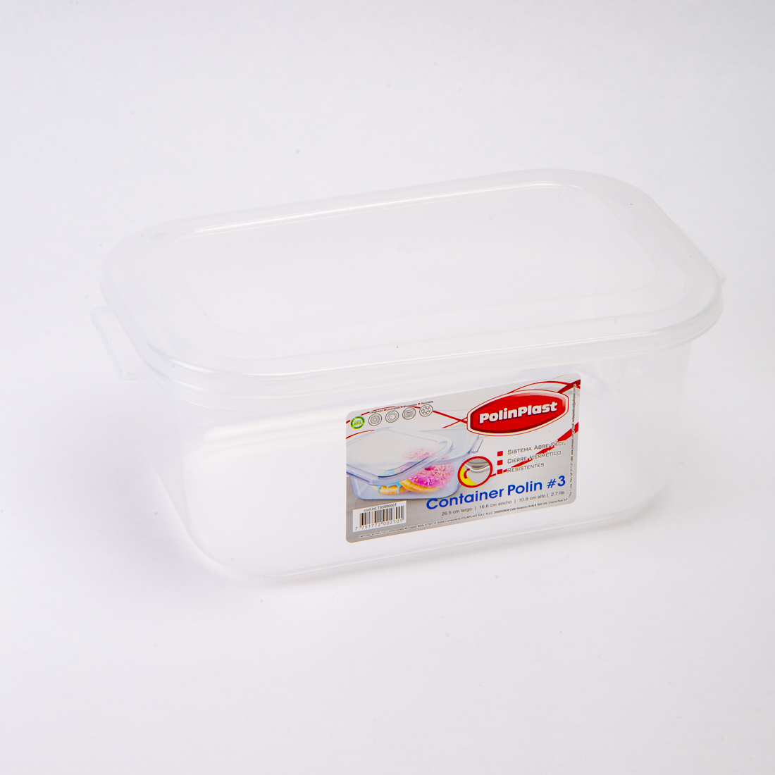 Recipiente plástico #3 2.7l 