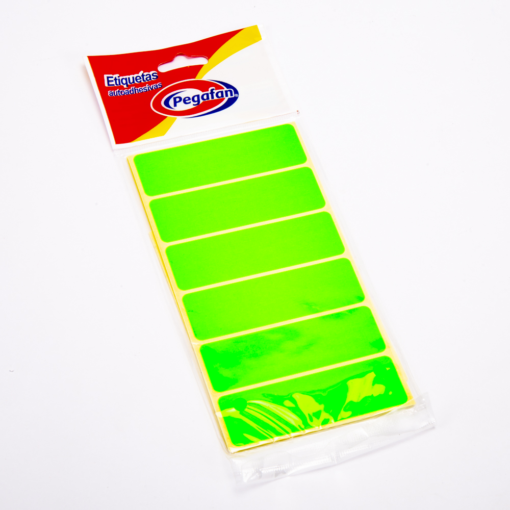 Etiqueta Pegafan verde 23x76m