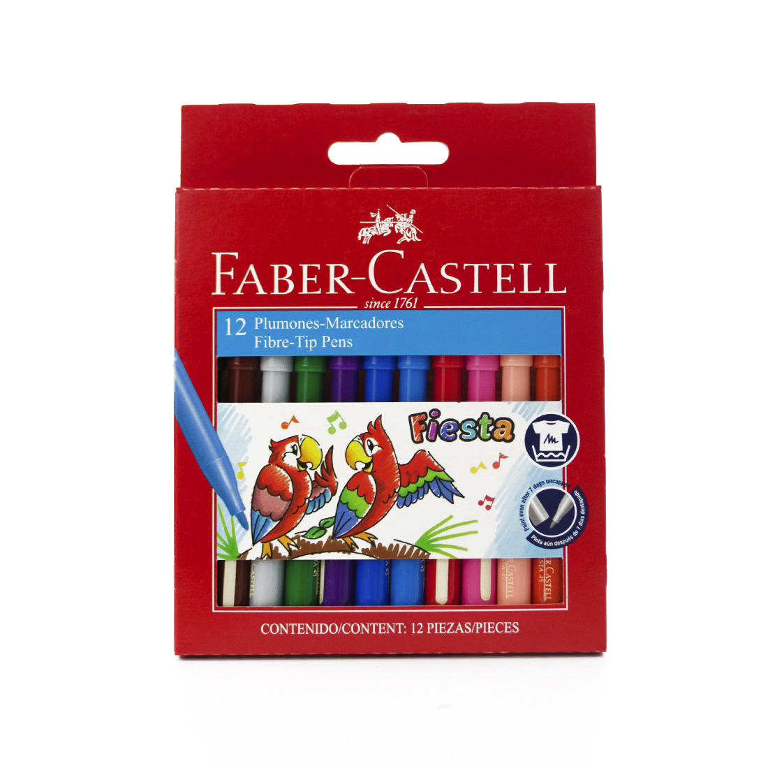 MARCADOR TINTA LAVABLE 12PZAS