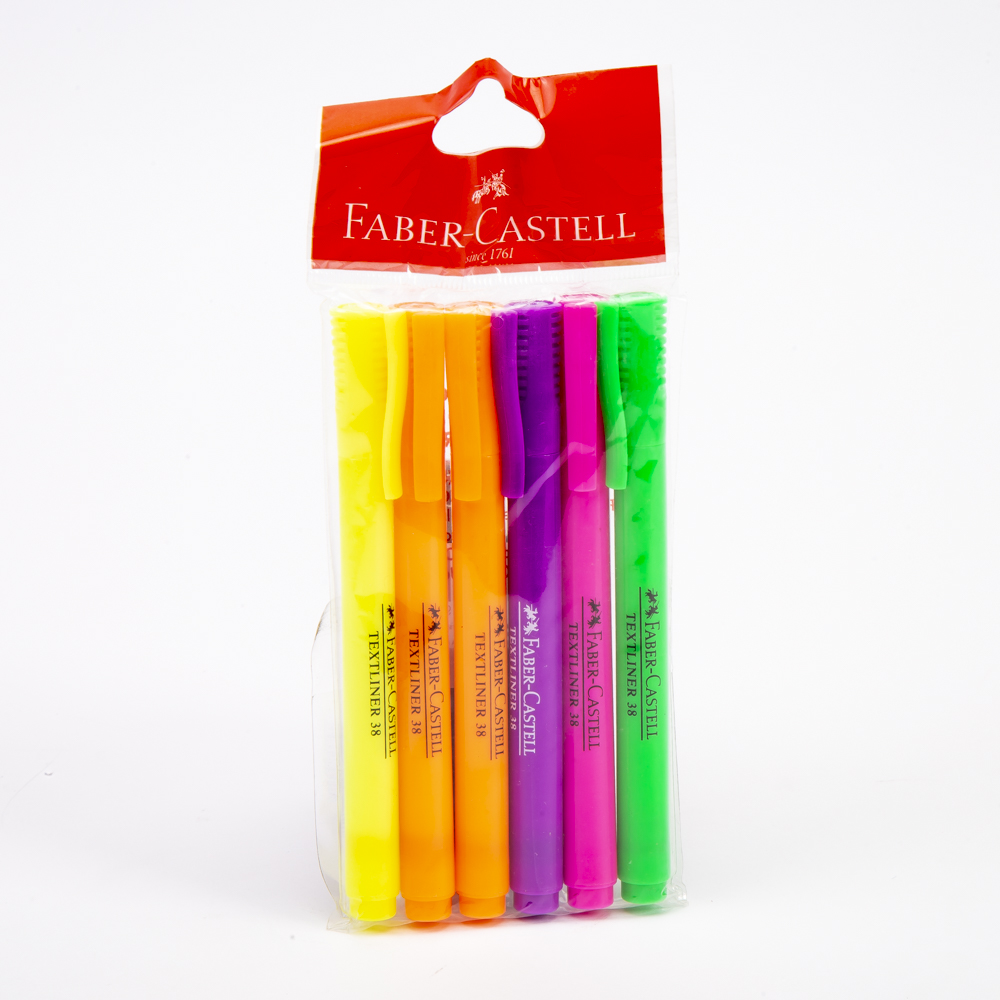 Resaltador Faber Castell pluma blister 5und