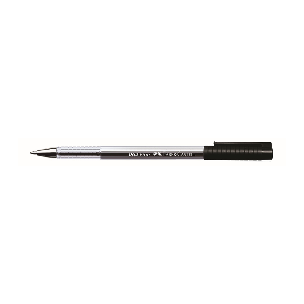 Lapicero fino Faber Castell 062 redondo negro 12und
