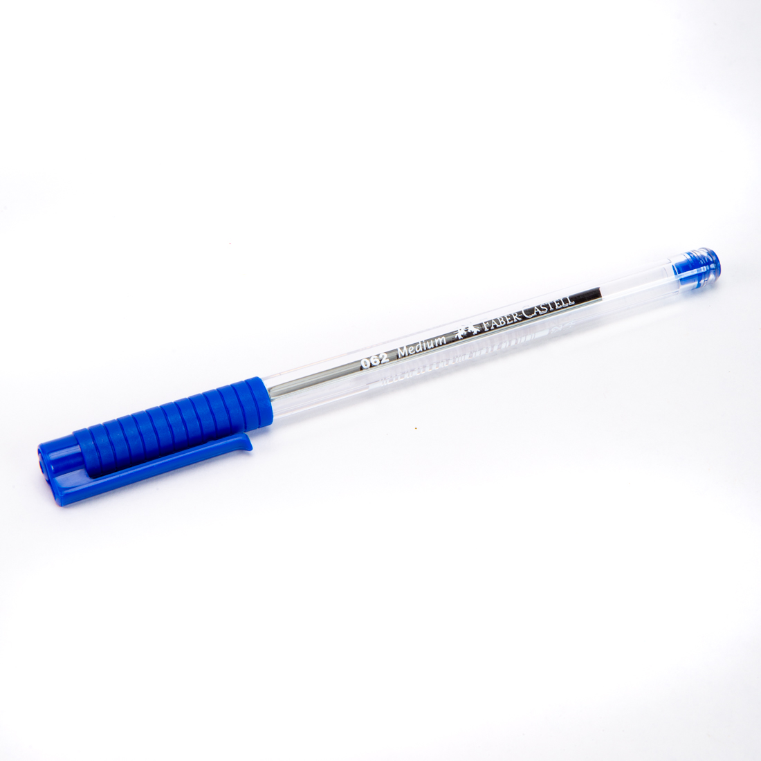 Lapicero medio Faber Castell 062 redondo azul 12und