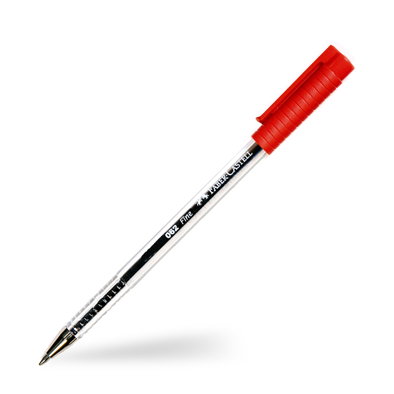 Lapicero medio Faber Castell 062 redondo rojo 12und