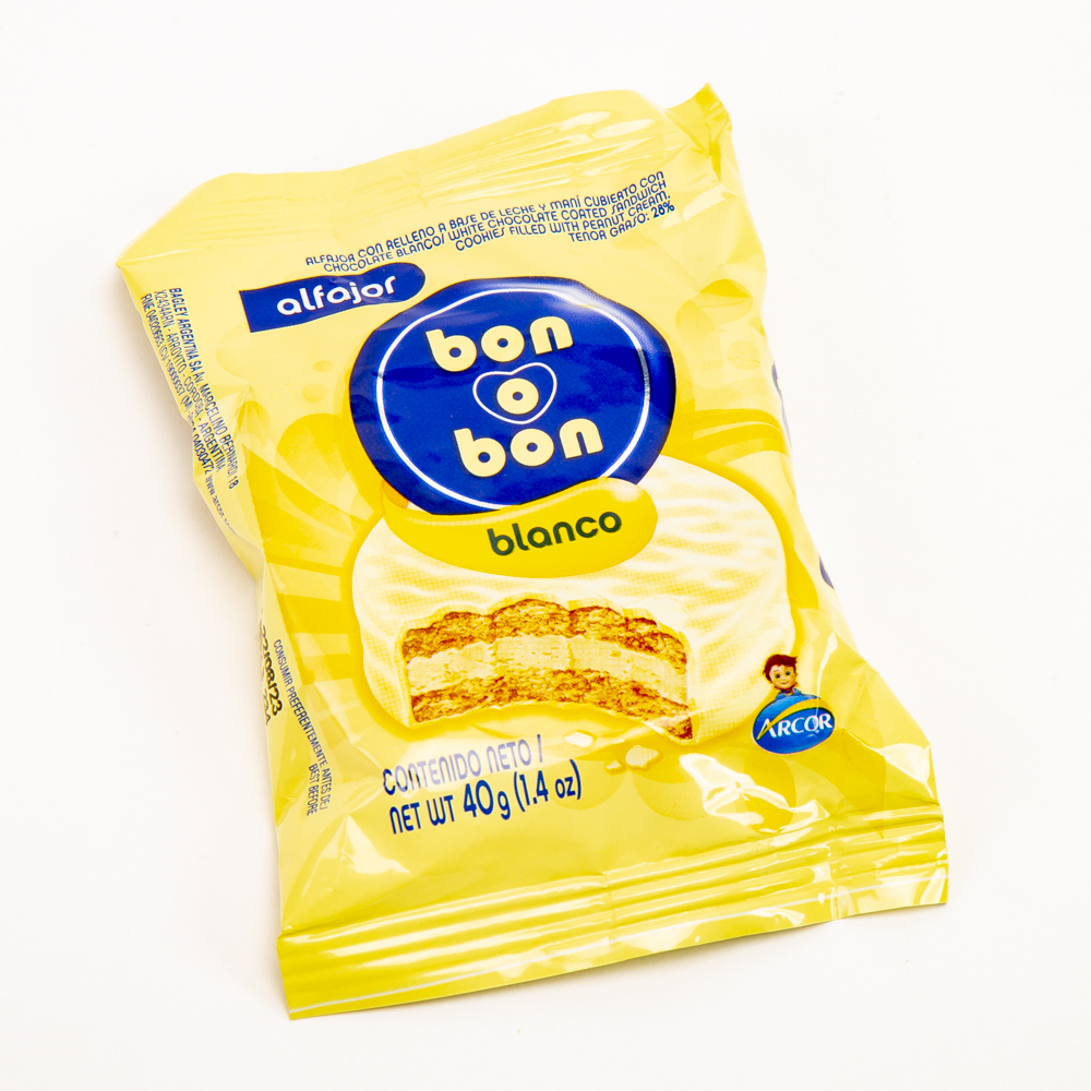 Alfajor Alcor Bob blanco 40g