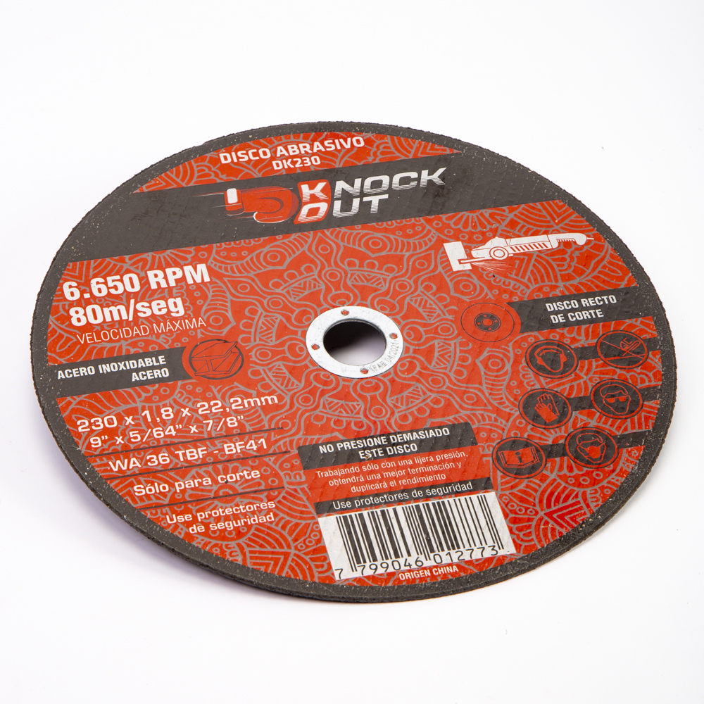 Disco de corte 9x1.8mm knock out