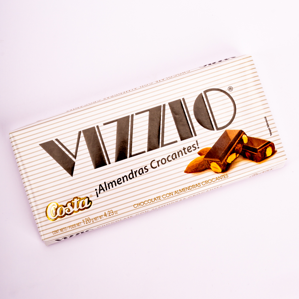 Chocolate Vizzio tableta almendra crocante 120g