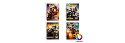 Cuaderno 80 hojas diseño motos