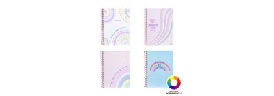 Cuaderno 160 hojas arcoíris