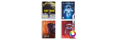Cuaderno espiral diseño espacial