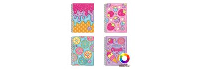 Cuaderno espiral diseño romántico