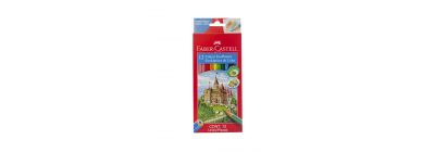 Lápiz color Faber Castell hexagonal largo 12und