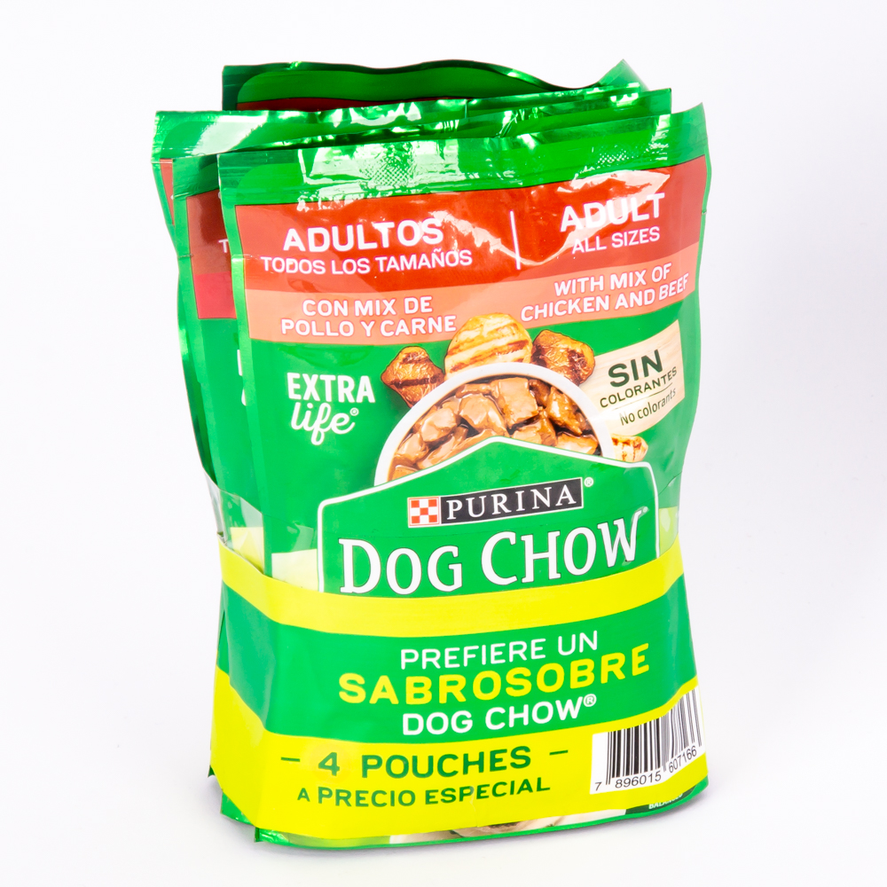 Oferta Pouche dog chow 4pack precio especial