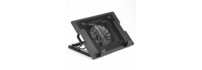 Base plástica con ventilador para laptop vertical 4 ángulos USB 2.0 negro