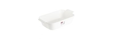 Refractario plástico liso rectangular 2.5l blanco