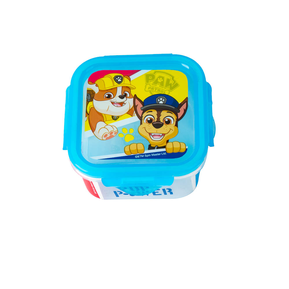 Recipiente plástico estampado Paw Patrol cierre hermético 290ml celeste