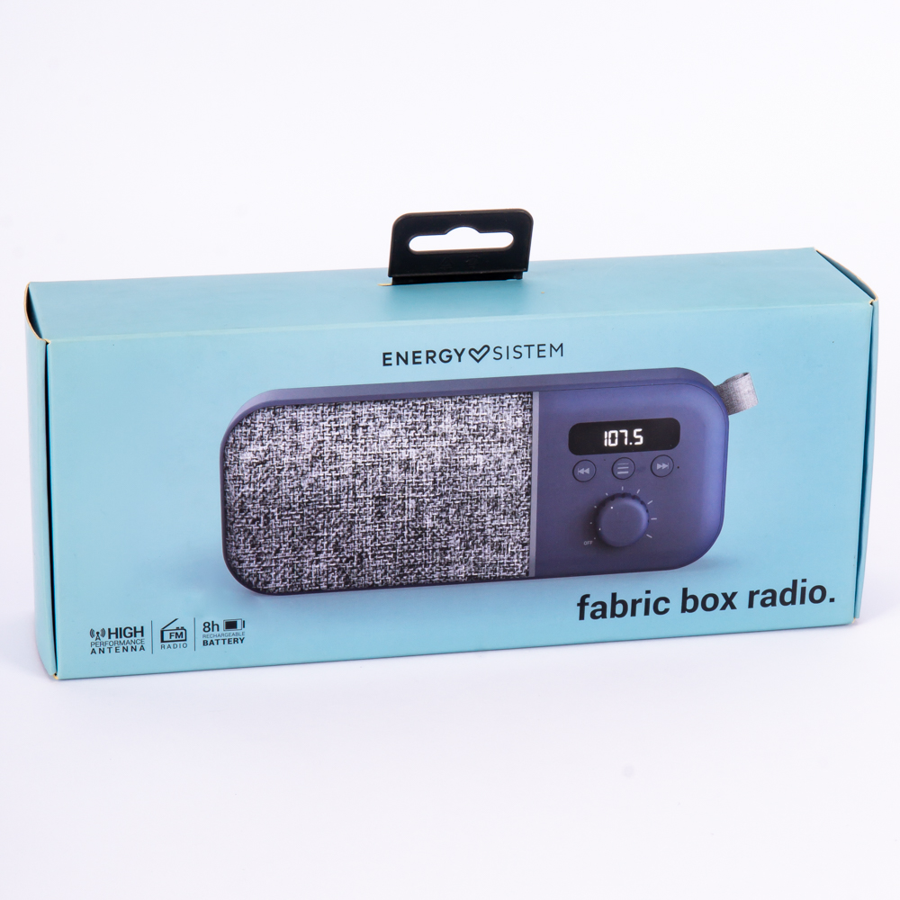 Radio portátil fabric box azul