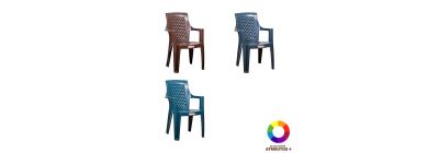 Silla plástica con relieve