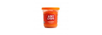 Plastilina art craft frasco plástico redondo 140gr +2a naranja