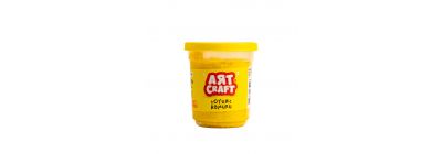 Plastilina art craft frasco plástico redondo 140gr +2a amarillo