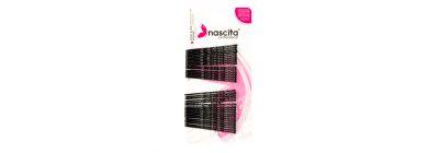 Prensa metálica para cabello lisa 36pzas negro