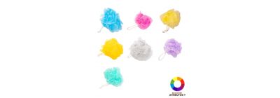 Esponja baño con asa tela.