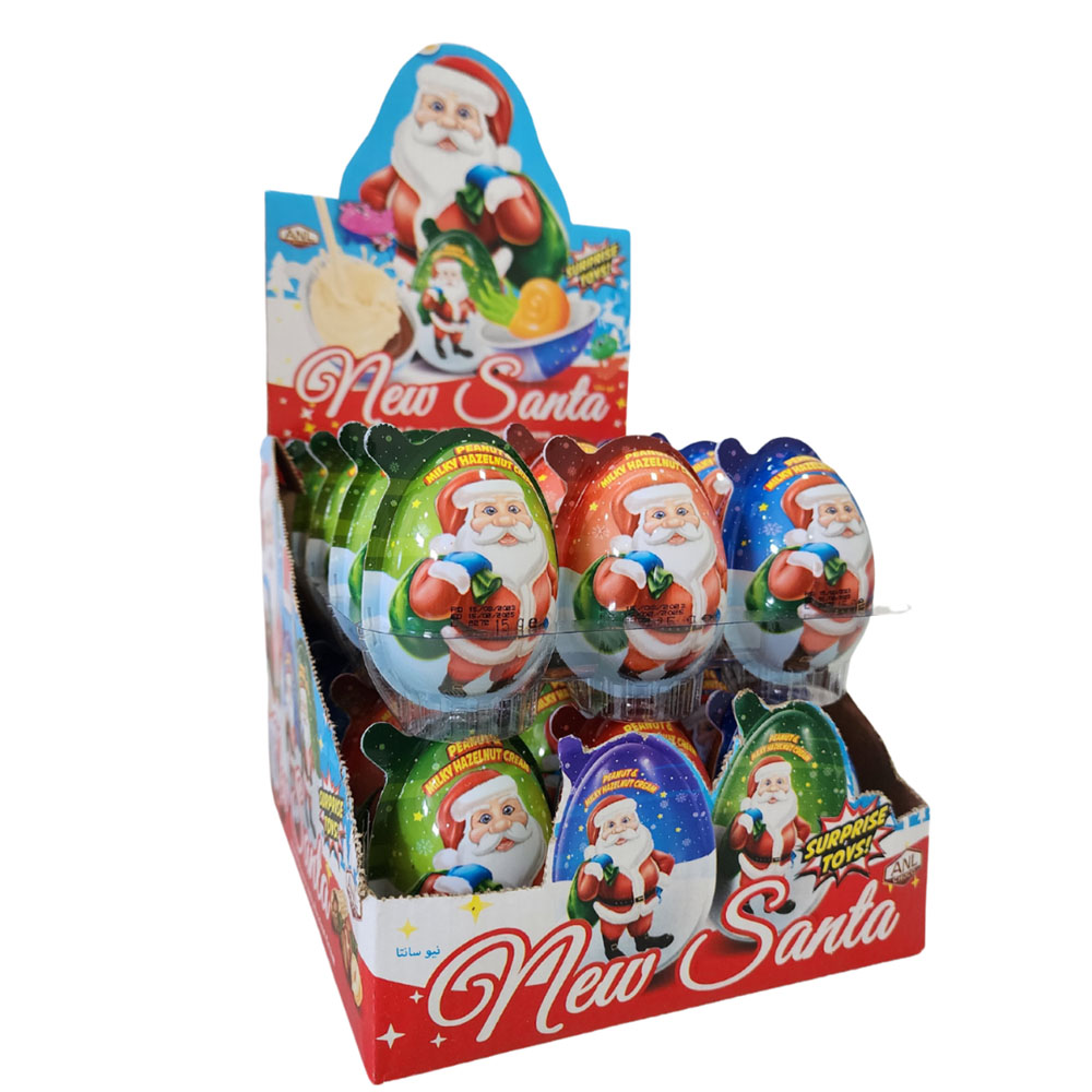 Huevo sorpresa chocolate ANL santa plástico 1