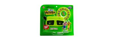 Viewer plástico 3d football con imágenes 12cm +3a verde