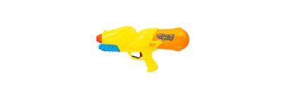 Pistola plástica agua 34cm +3a surtido