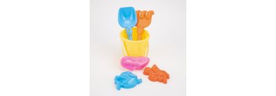 Balde para juego playa con accesorios 6pzas surtido