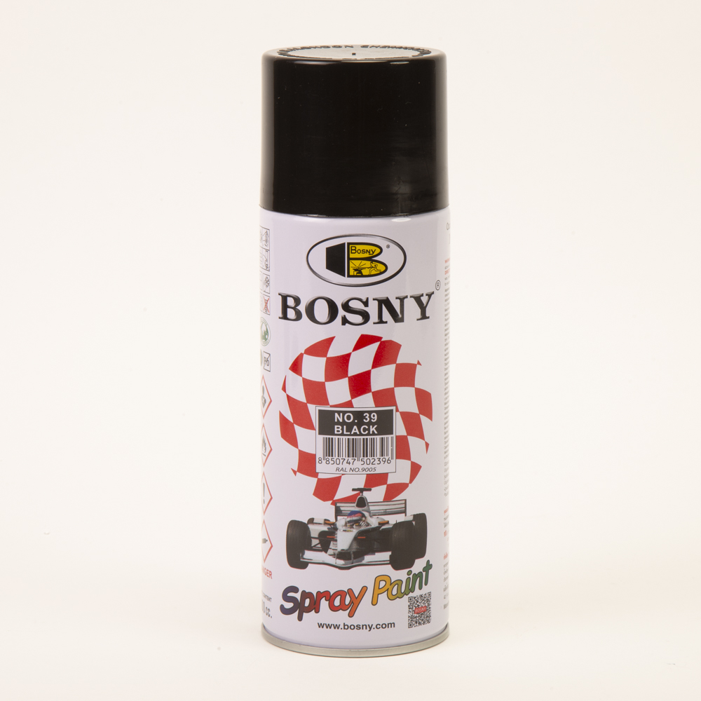 Spray bosny acrílico uso general negro brillante