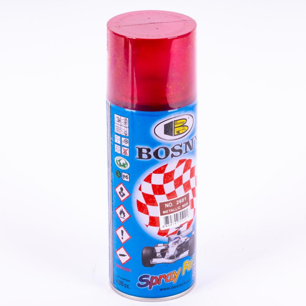 Spray Bosny rojo metálico perlado