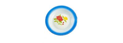 Plato hondo metal estampado flor 21.7cm surtido