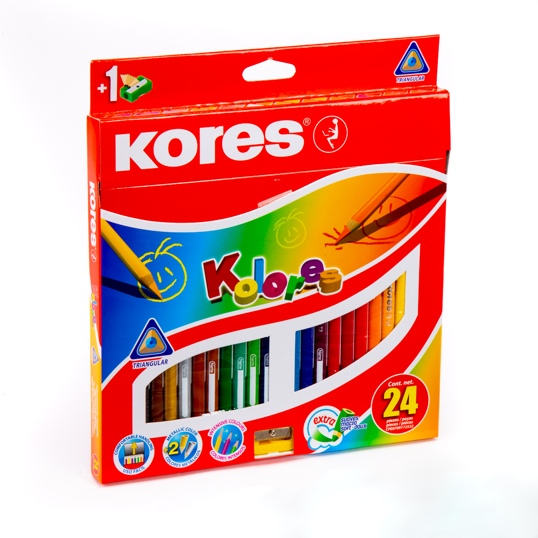 Lápiz colores Kores 24und