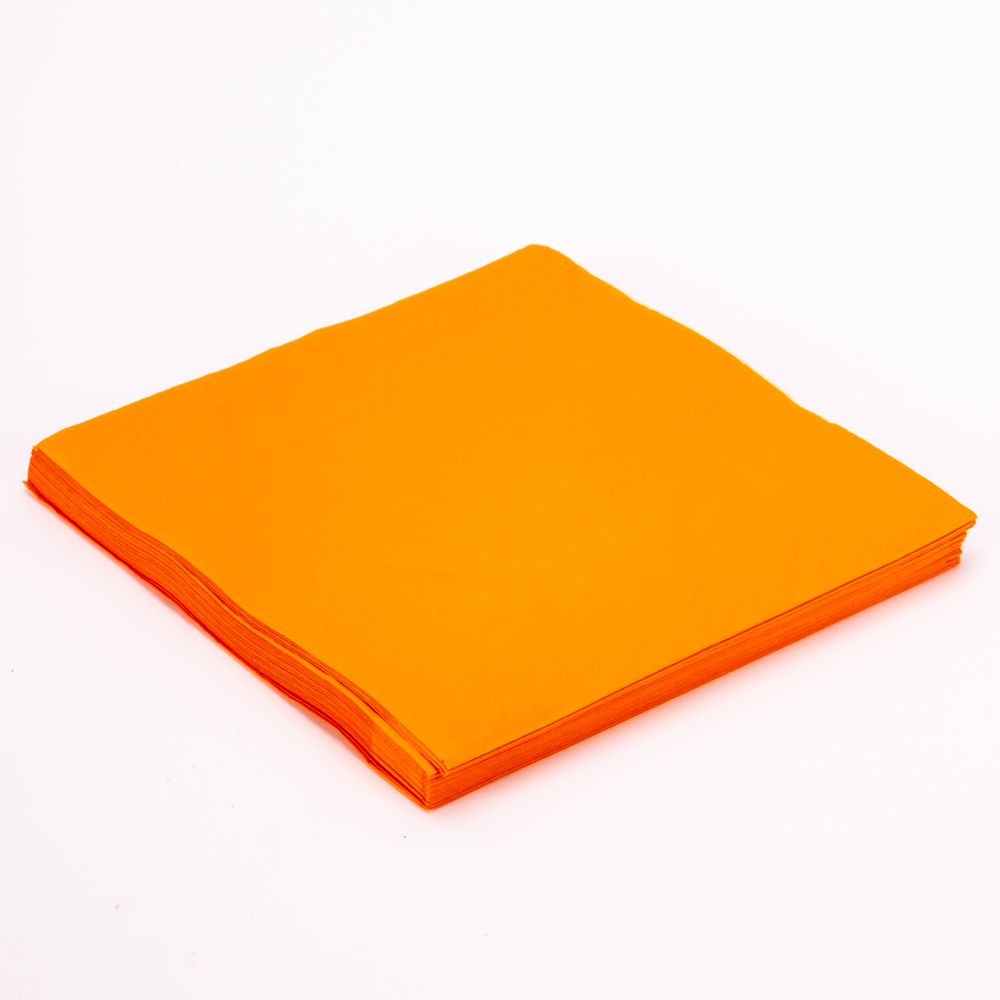 Servilleta papel lisa 20und naranja