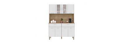 Mueble multiuso kyra 8 puertas 2 gavetas freijo supremo