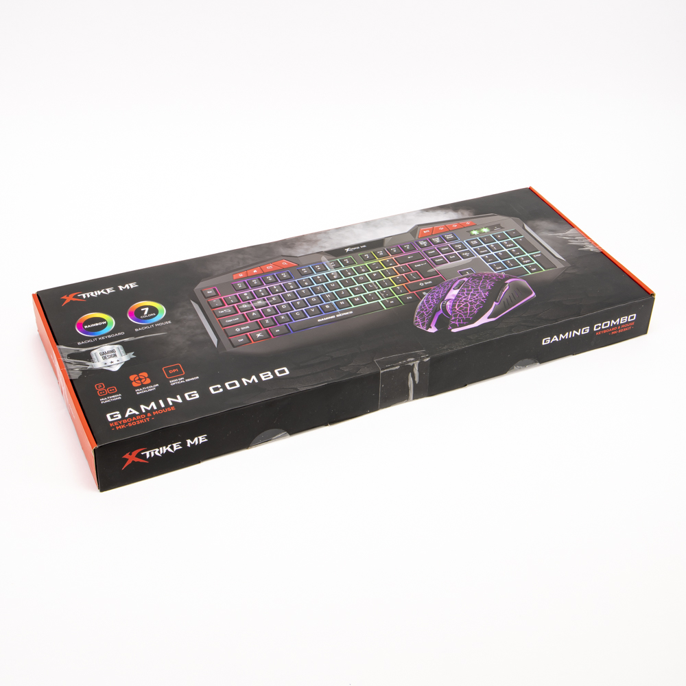 Combo Xtrike me teclado retro iluminado mouse 800-3200dpi