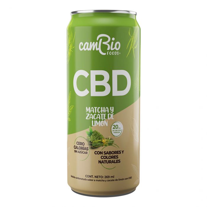 Bebida CBD matcha y zacate de limón 269ml