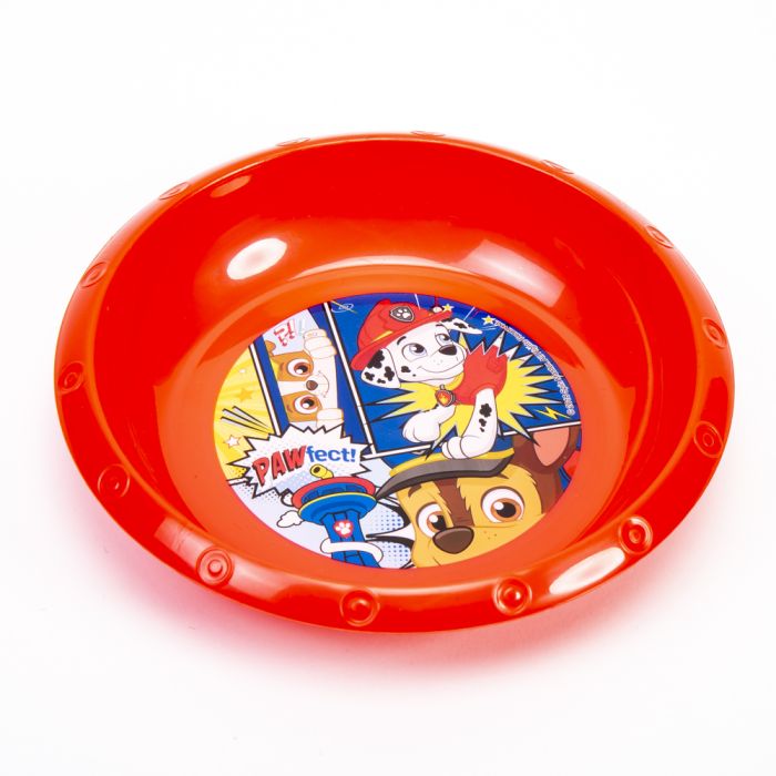 Plato hondo plástico Paw Patrol rojo