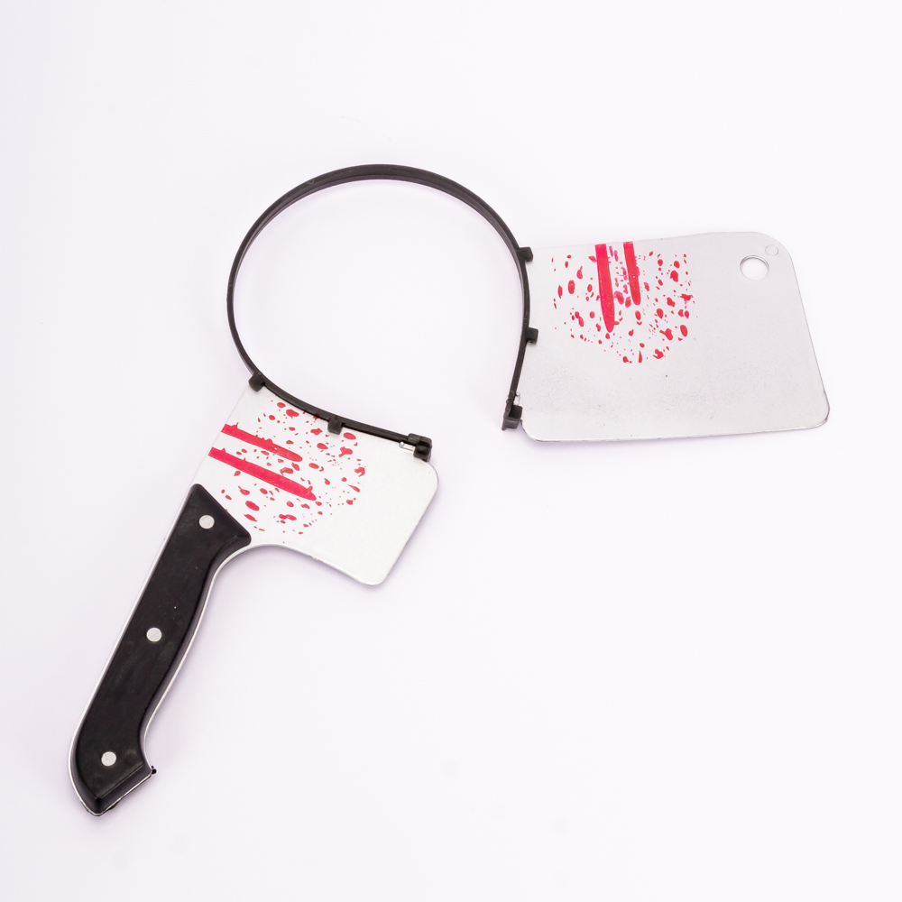 Diadema plástica cuchillo con sangre
