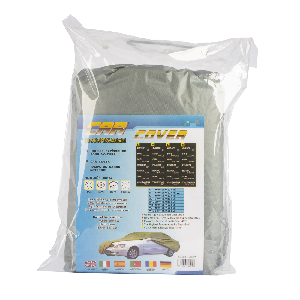 Cobertor impermeable para auto S 400x160x120cm gris