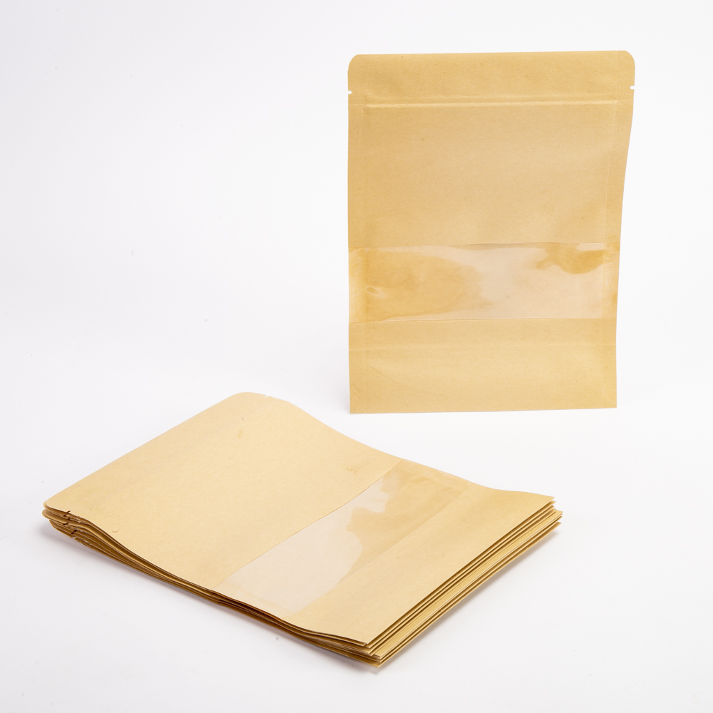 Bolsa papel craft seguro hermético ziploc 12und