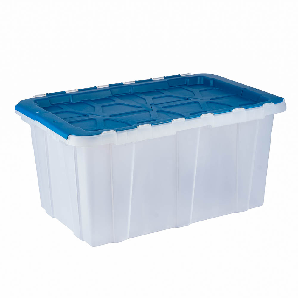 Caja plástica para almacenamiento con tapa plegable 66x41x31cm 