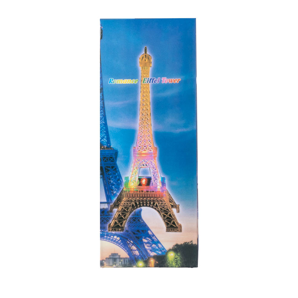 Adorno acrilico torre Eiffel con luz led 5x5x25cm transparente